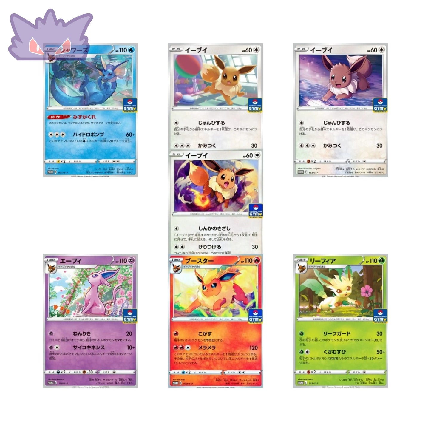Lot de Cartes Pokémon Japonaises Evoli GYM Epée et Bouclier GengyGallery