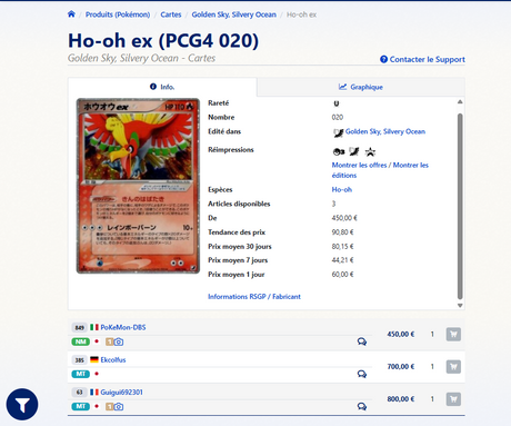 Ho-Oh ex PCG4 020 — Pokémon Japonais 2005 1re Édition — EXC GengyGallery