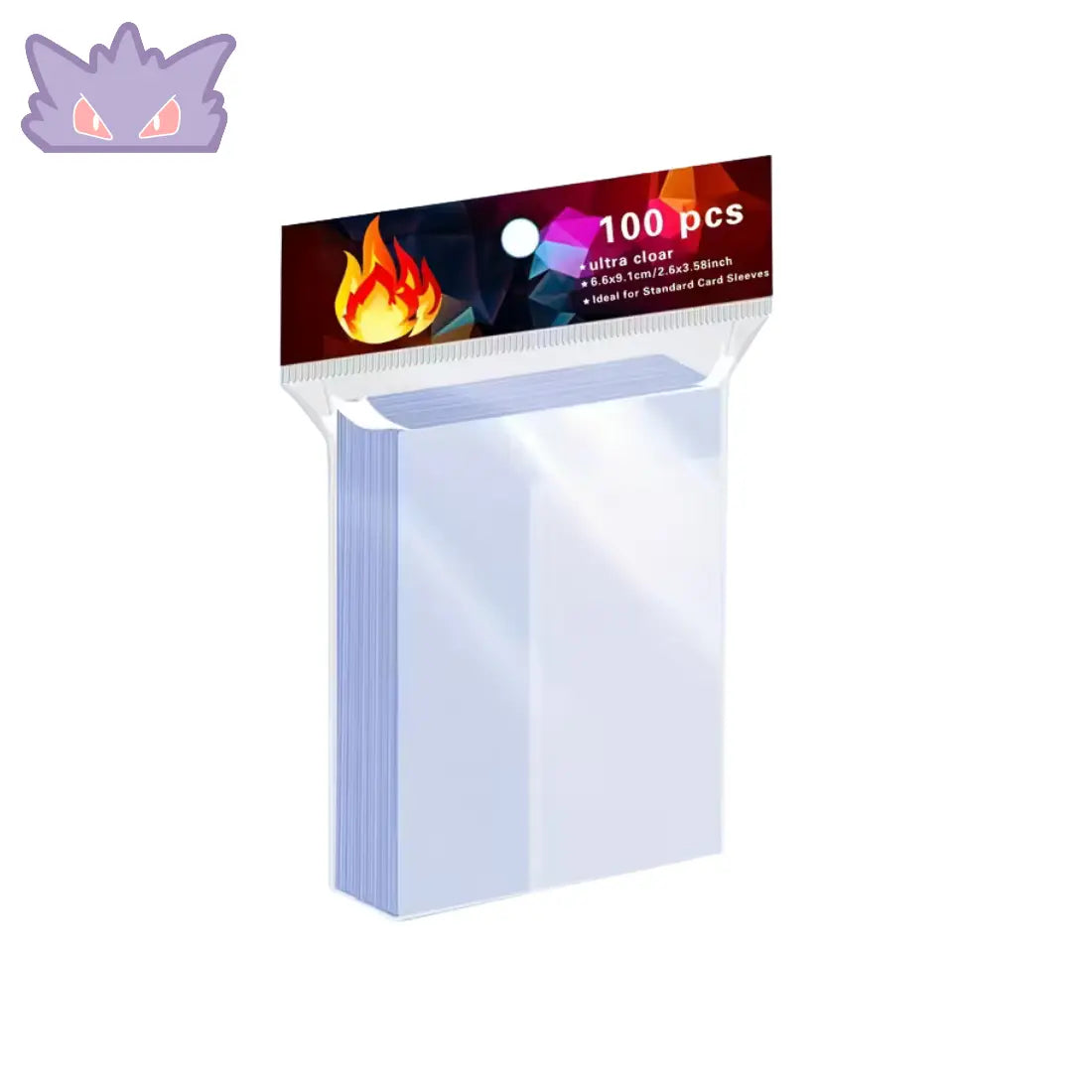 Pack de 100 sleeves protection carte pokémon GengyGallery