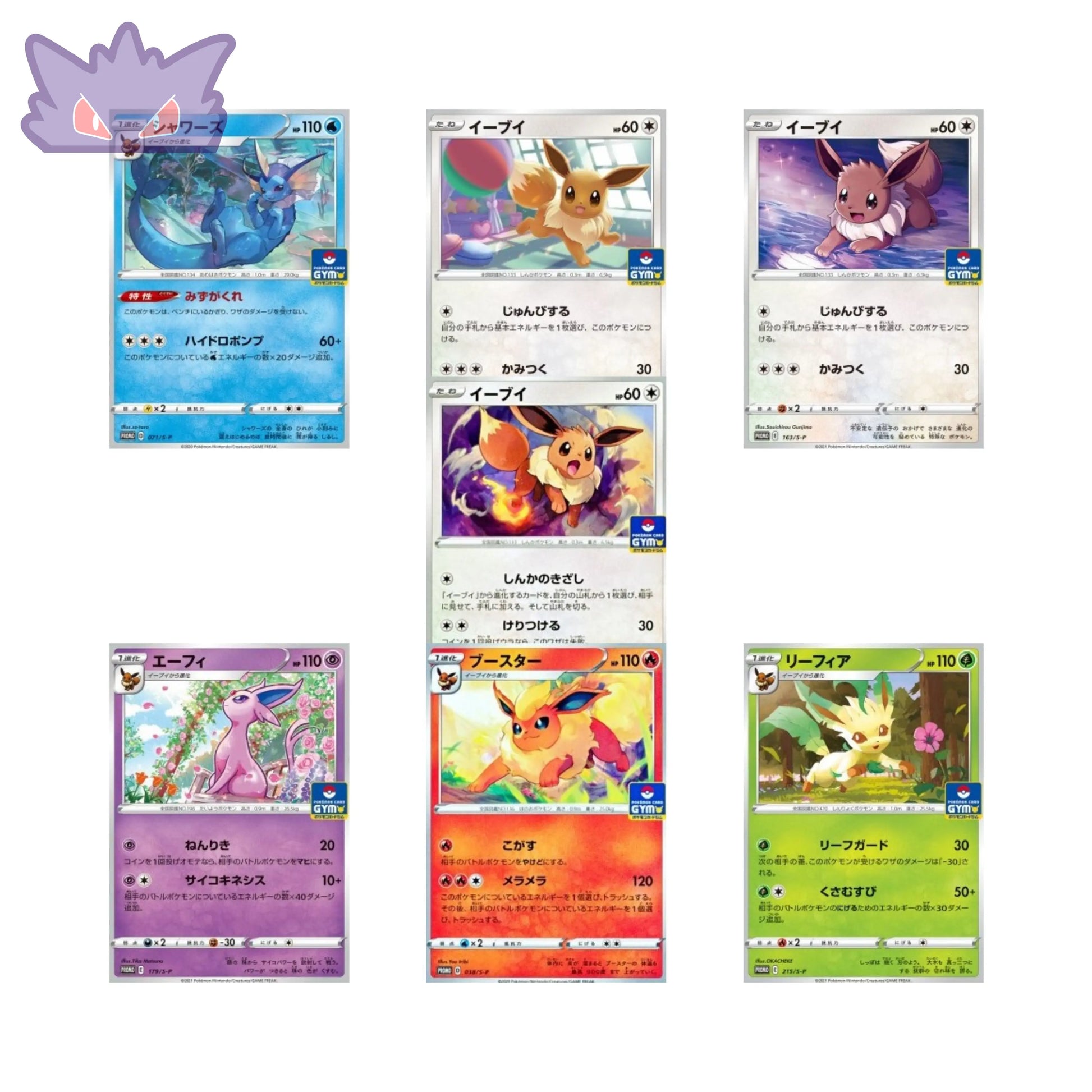 Lot de Cartes Pokémon Japonaises Evoli GYM Epée et Bouclier GengyGallery