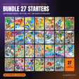 Bundle des 27 starters AR Promo Méga M-P 101 à 127 – cartes Pokémon japonaises