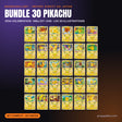 Bundle des 30 Pikachu 30th Celebration M6a 017 à 046 – cartes Pokémon japonaises